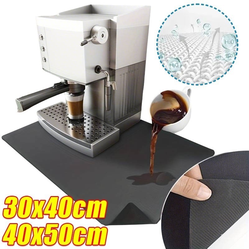 แผ่นรองกาแฟดูดซับแห้งเร็ว / แผ่นรองจานกันลื่นสำหรับเช็ดจานในครัว / แผ่นรองระบายน้ำบนโต๊ะอาหารแบบเคาน์เตอร์