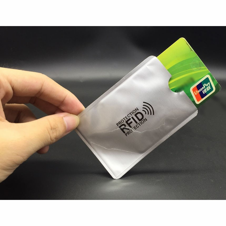 K1351 ป้องกันข้อมูล RFID ความปลอดภัย atm card บัตรเครดิต Anti RFID Card ฝาครอบป้องกัน Blocker shop c