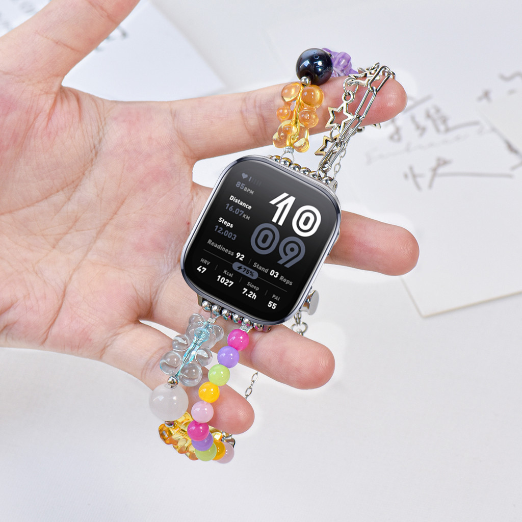 น่ารัก Clear Candy Bear สายคล้องคอสําหรับ Amazfit Bip 6 46 มม.สมาร์ทนาฬิกาสร้อยข้อมือสําหรับ Redmi Watch5 Active