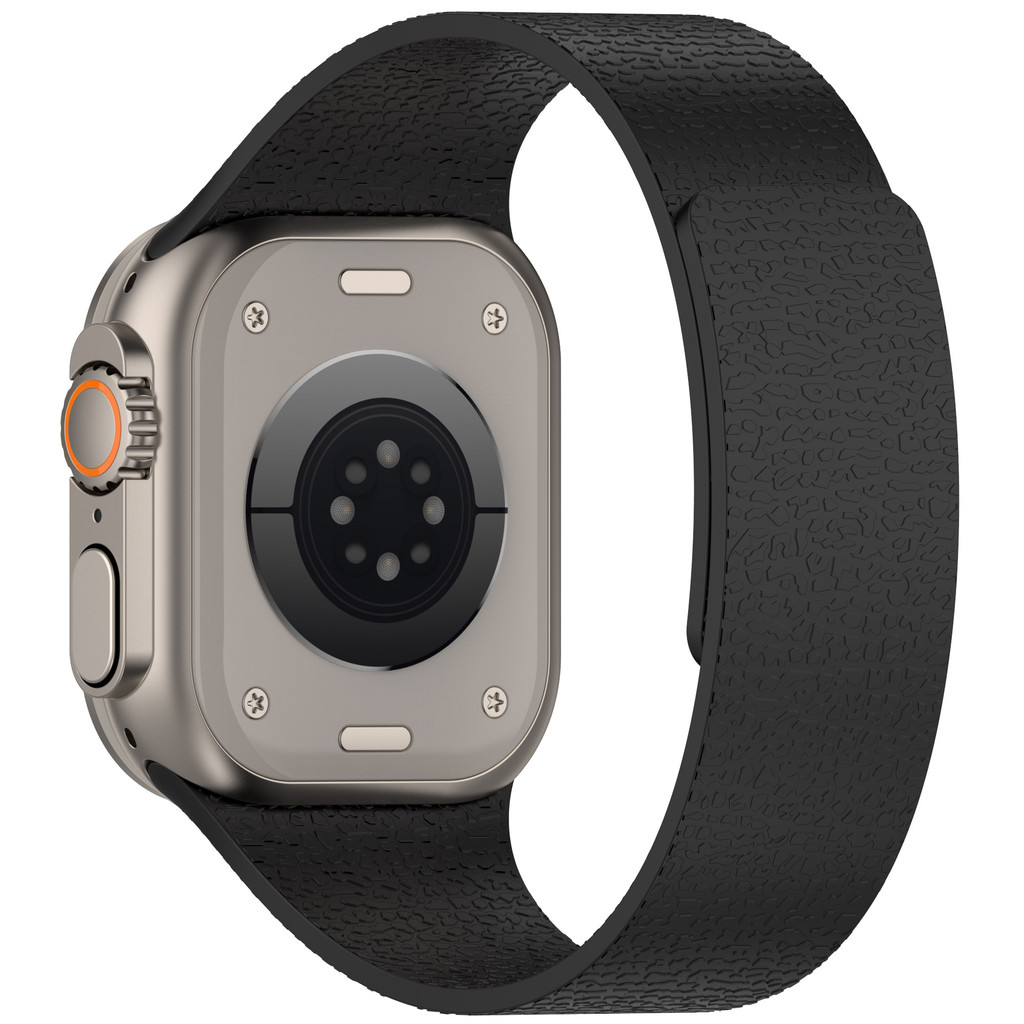 (10 สี) Sensior กันน้ําลิ้นจี่รูปแบบแม่เหล็กดึงดูดสําหรับ Apple Watch Series 10 9 8 Ultra 7 6 3 4 5 SE 2 1 สายรัดแม่เหล็กสําหรับ 46 มม. 42/44/45/40/41/4938 มม.