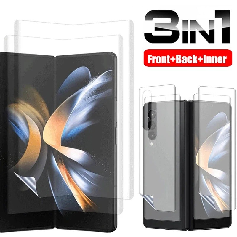 1-2PCS HD Clear Soft Hydrogel ฟิล์มสําหรับ Samsung Z W25 W24 W23 W22 W21 Flod 6 5 4 3 2 SE 5G Anti-S