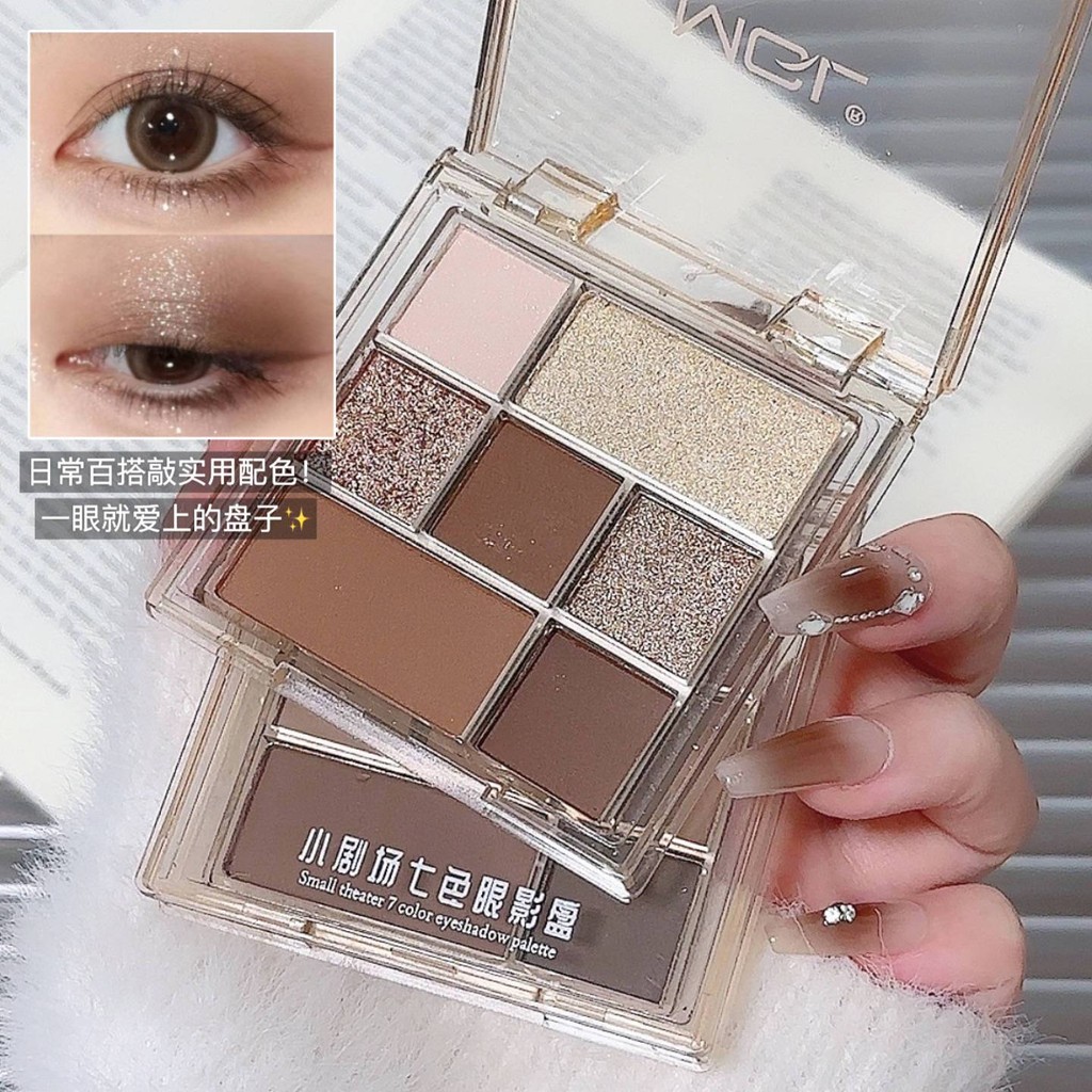 สีอายแชโดว์พาเลทท์เอิร์ธคัลเลอร์ซีรีส์ไม่ถอดแต่งหน้ากันน้ํามุกแววแววส่องแสงทุกวันแสงแต่งหน้า
