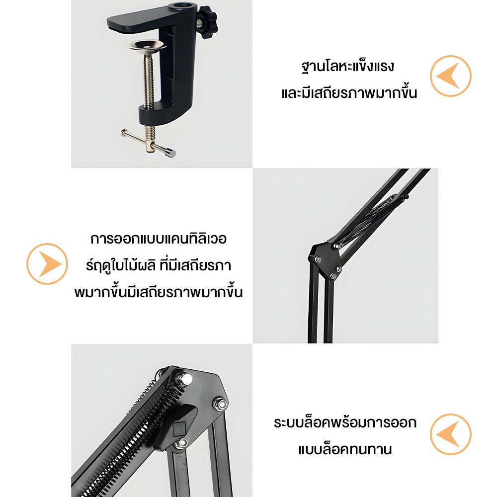 ไฟโต๊ะคอม ไฟ LED ป้องกันดวงตาอ่านเรียนรู้โคมไฟตั้งโต๊ะคลิปสองหัวพับเก็บได้ไฟเส้น led ไฟติดห้อง ไฟusb โคมไฟหนีบ - รูปที่ 5