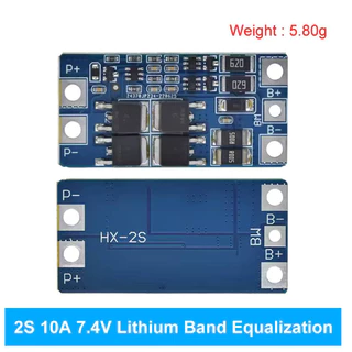 BMS 2S 10A 6.4V 7.4V 8.4V LiFePO4/Lithium 18650 แบตเตอรี่ชาร์จพร้อม Balance Equalizer Short Circuit/Overcharge Protection
