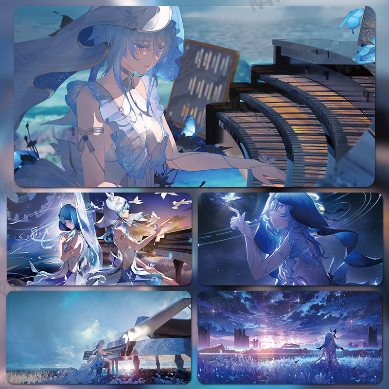 [Kam]Wuthering Waves The Shorekeeper แผ่นรองเมาส์เกม 800mmx300mm Desk Pad แผ่นรองเมาส์ HD ขนาดใหญ่ Office Keyboard Pad ตกแต่งห้อง