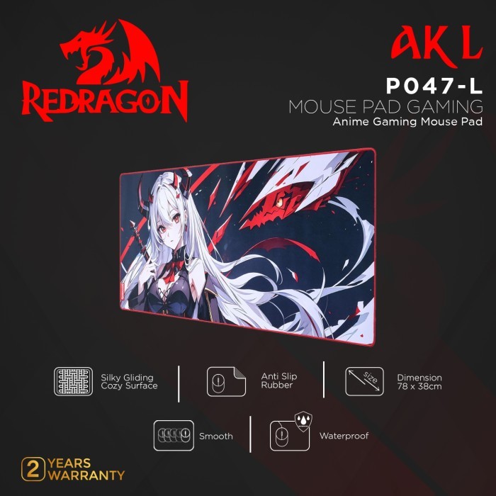 REDRAGON Reddragon แผ่นรองเมาส์สําหรับเล่นเกมอนิเมะ แผ่นรองเมาส์ AK L - P047-L