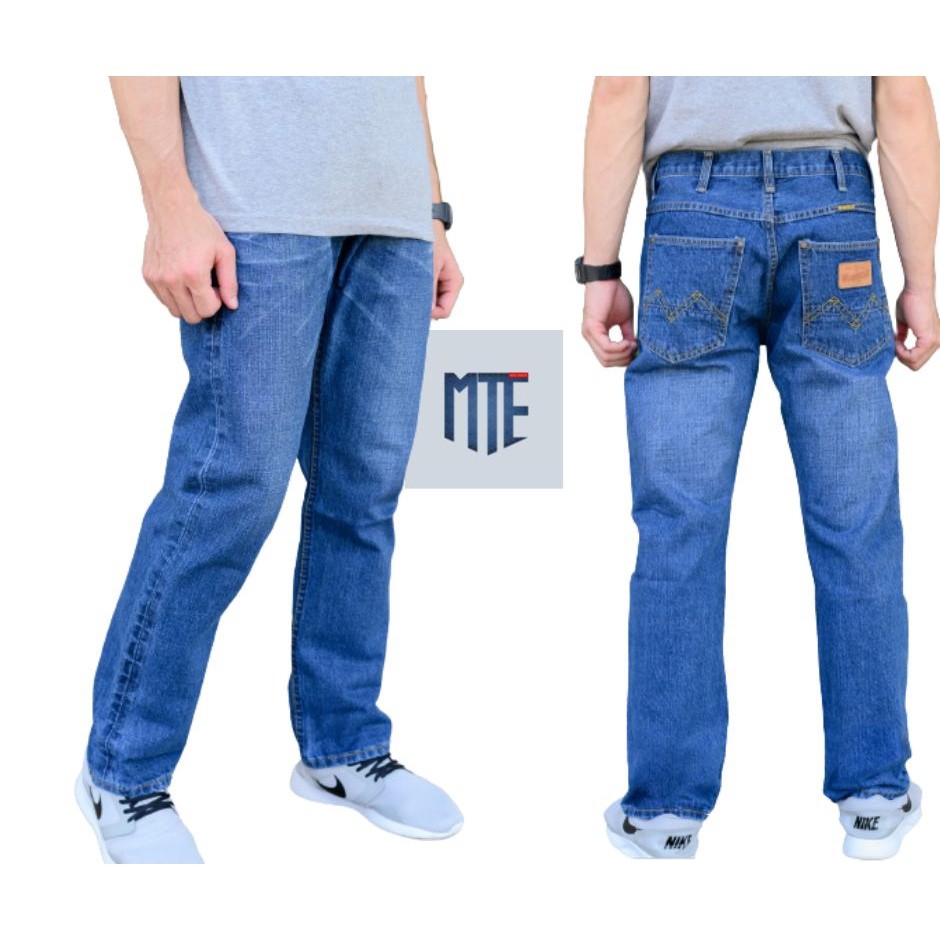 MTE กางเกงยีนส์ผู้ชาย ขากระบอก ผ้าริมแดง สียีนส์ เป้ากระดุม รุ่น 191/2 สินค้าพร้อมส่ง มีเอว 28-36