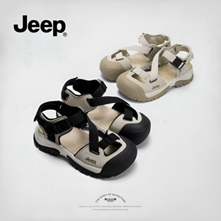 ของแท้ 100% JEEP Toe-Covered รองเท้าแตะผู้หญิงฤดูร้อนสไตล์ให…