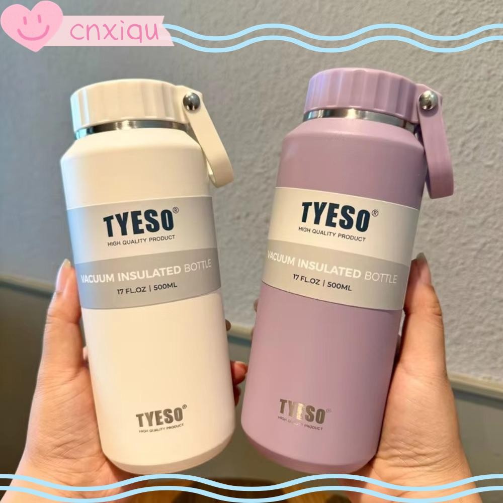 แก้วเก็บความร้อน CNXIQU ถ้วยเก็บความร้อนพร้อมเชือกยก 316สแตนเลส 500/710ml ความจุขนาดใหญ่ แบบพกพา