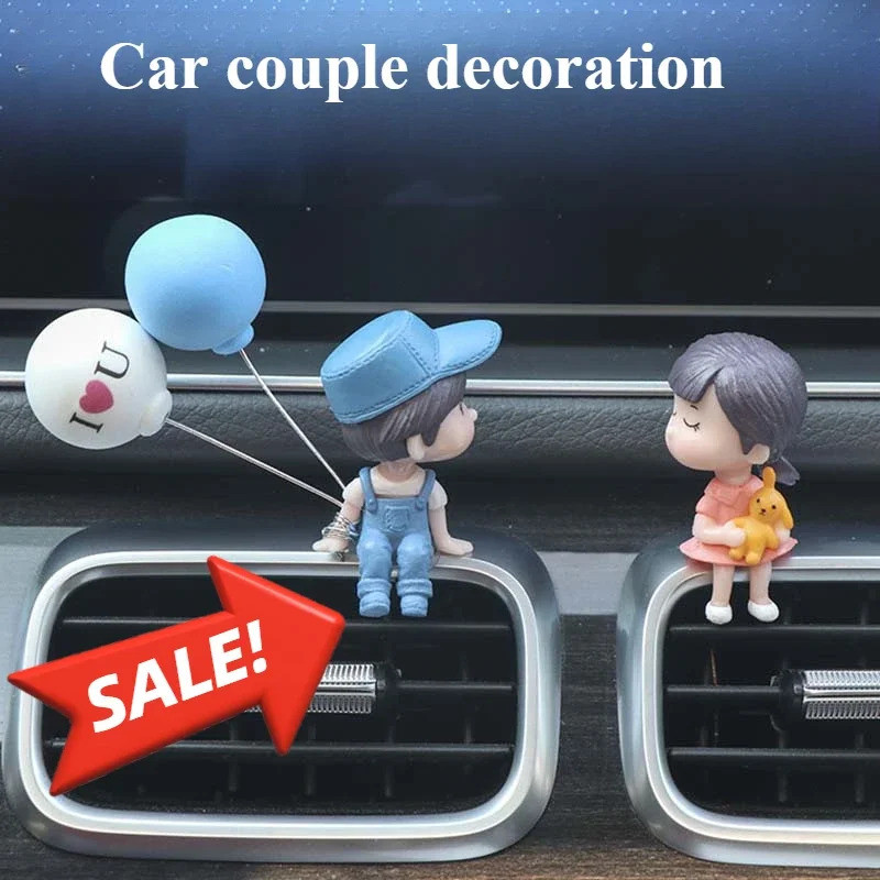 1PC น่ารักคู่จูบการ์ตูนตกแต่งรถโรแมนติก Dashboard เครื่องประดับน่ารัก Auto อุปกรณ์ตกแต่งภายในสําหรับคู่ของขวัญวันวาเลนไทน์ปัจจุบัน