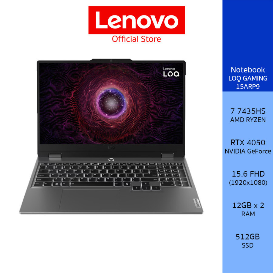 [ผ่อน 0%]Lenovo LOQ 15ARP9(83JC003NTA)Notebook Ryzen 7-7435HS Nvidia Geforce RTX 4050 144Hz