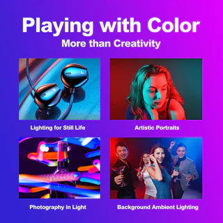 360 สี Mini RGB Light ไฟเซลฟี่ ไฟสตูดิโอ ไลฟ์สด ติดหัวกล้อง ขนาดพกพาไฟติดโทรศัพท์ 2000mah