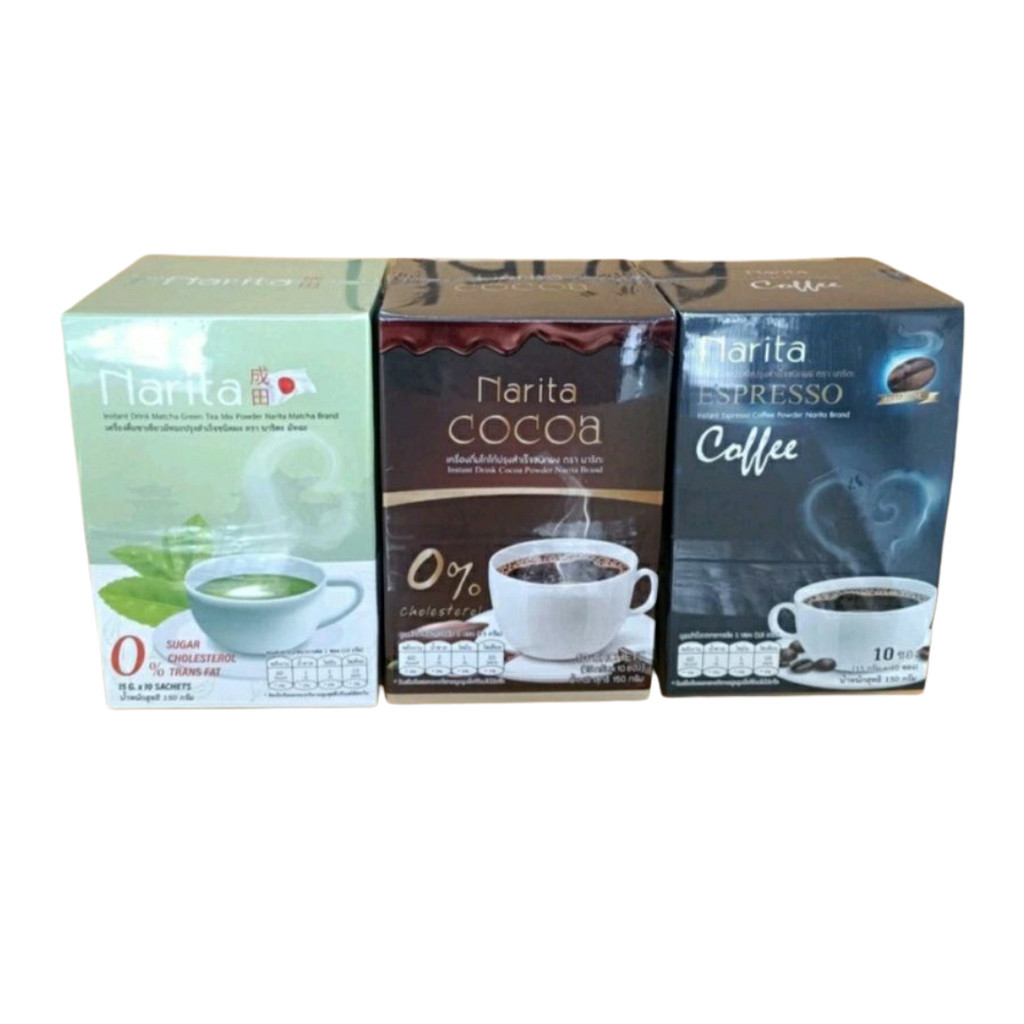 พร้อมส่ง**คละรสชาติ Narita Coffee/ Cocoa/ Matcha Green Tea กาแฟ โกโก้ ชาเขียว ผู้ใหญ่บ้านฟินแลนด์ (ม