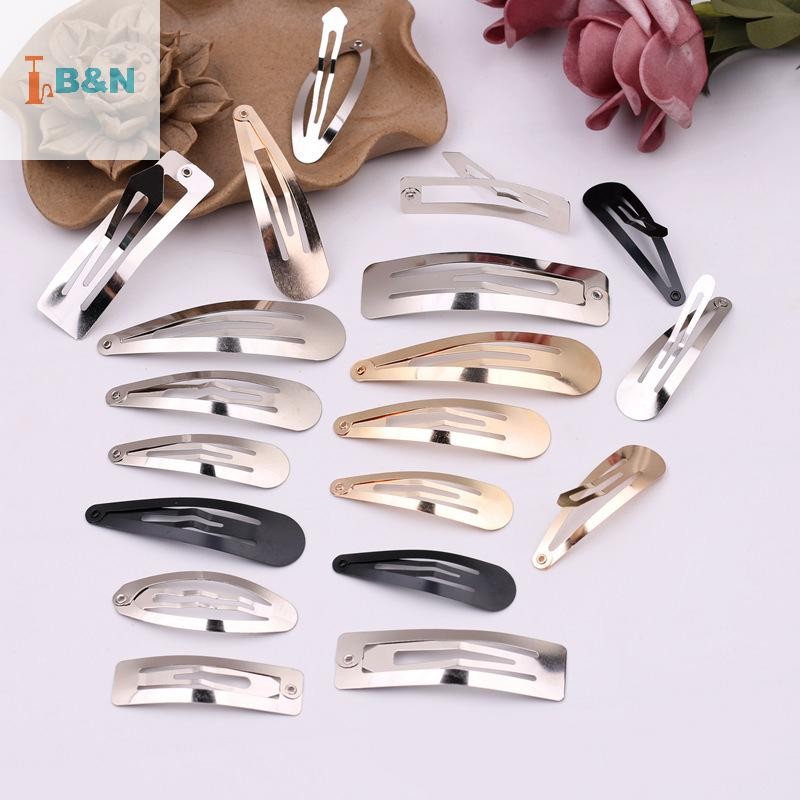 XeR 50 ชิ้นกิ๊บโลหะเรียบง่ายSilver Gold BBคลิปDiy HandmadeสาวHeaddressอุปกรณ์เสริมBarette Hairpins Pin TH