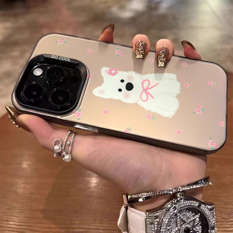 ❤️จัดส่งทันที❤️เคสไอโฟน11 12 13 14 15 16 17 Pro Max Bow puppy Case For iPhone 17PM,13PM,16PM,15PM