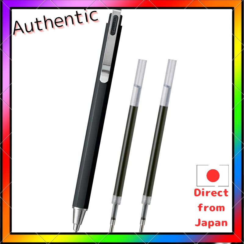 Sakura Crea Pus Gel Ink Ballpoint Pen Ball Sign iD Plus Pure Black 0.5mm Replacement Ink Refills Set