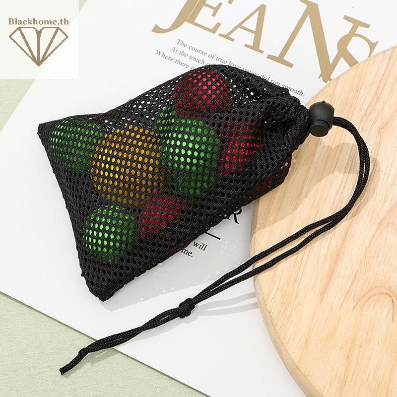 ACK สีดําสีขาวทนทานตาข่าย Drawstring กระเป๋าเก็บกระเป๋าอเนกประสงค์ Home Travel กิจกรรมกลางแจ้งซักรีด