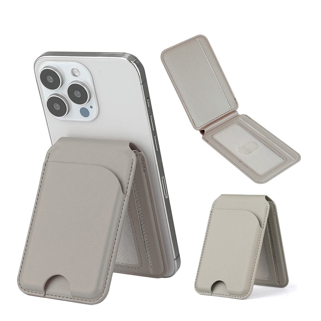 หนังหรูหรากระเป๋าแม่เหล็กผู้ถือบัตรสําหรับ IPhone 14 12 13 15 16 Pro Max โทรศัพท์ Bank ID Card กระเป๋าสตางค์กรณีวงเล็บกรณี