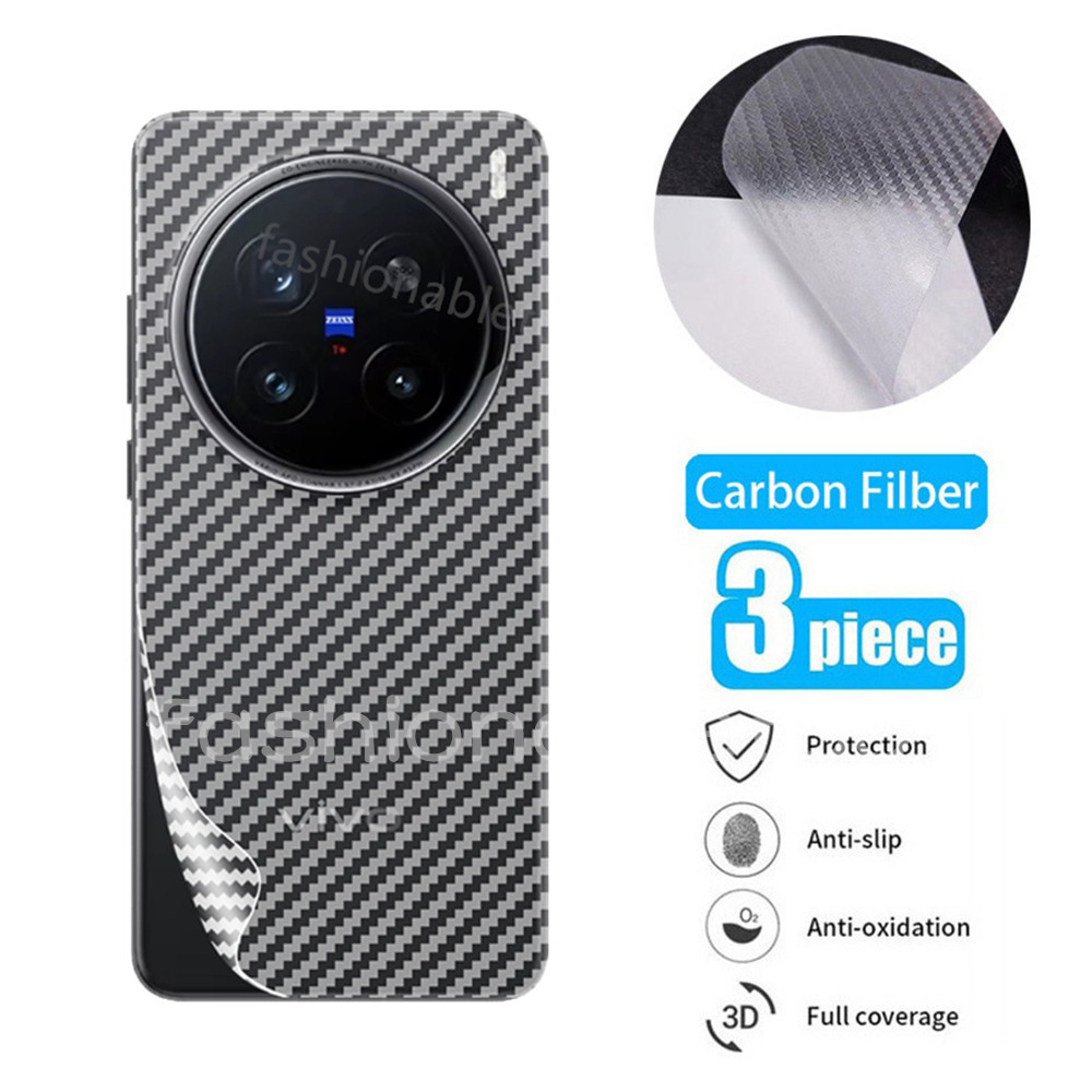 ฟิล์มคาร์บอนไฟเบอร์ด้านหลังสําหรับ Vivo X200 pro mini X200pro mini X200promini X100s pro X100pro Back Protector Soft Film โปร่งใสคลุมทั้งหมดป้องกันหน้าจอสติกเกอร์