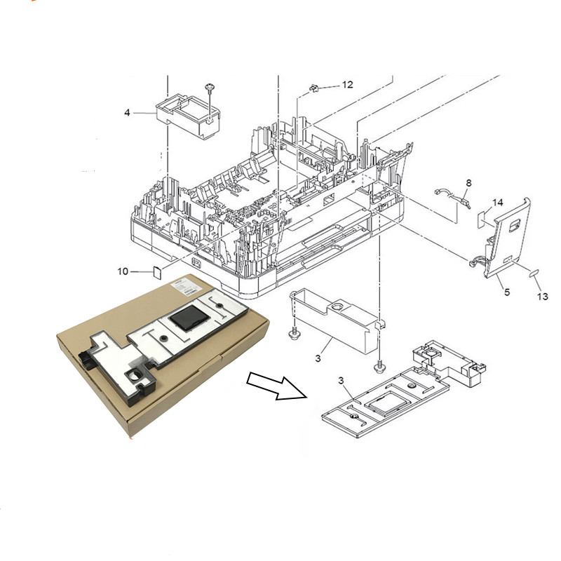 กล่องบํารุงรักษาแผ่นฟองน้ําสําหรับ Brother MFC-J3530DW J6530DW J6535DW J6545DWXL HL-T4000DW T4500DW 