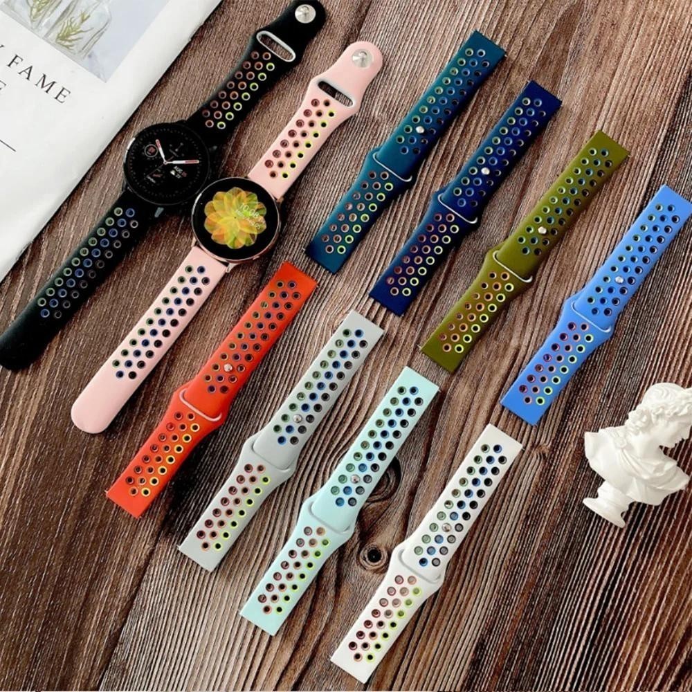 สายรัดซิลิโคนอ่อนนุ่มสําหรับ Garmin Venu3 Venu2 /Vivoactive 3 4 5 6 /vivomove3 HR/Venu 2 3 กีฬาสร้อยข้อมือระบายอากาศ