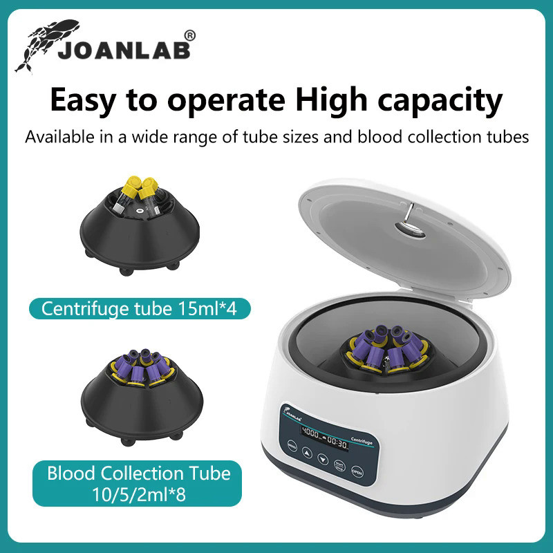 JOANLAB Plasma Centrifuge Laboratory Digital Prp Centrifuge Machine For 2/5/10ml Blood Tube And 15ml