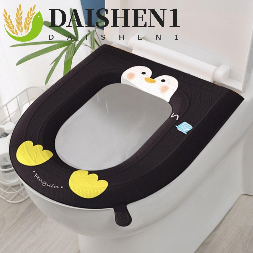 Daishen1 ฝาครอบที่นั่งชักโครก EVA พร้อมที่จับเบาะรองนั่งชักโครกสากลนุ่มนํากลับมาใช้ใหม่กันน้ํากาวแผ่นปิดเครื่องมือ Lavatory