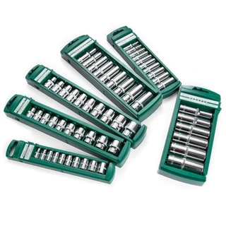 LONFY ชุดประแจ Hex Socket 1/4 3/8 1/2 ซ็อกเก็ตลึก Chrome Vanadium Steel เครื่องมือวงล้อยาวสั้นพร้อมตัวยึด