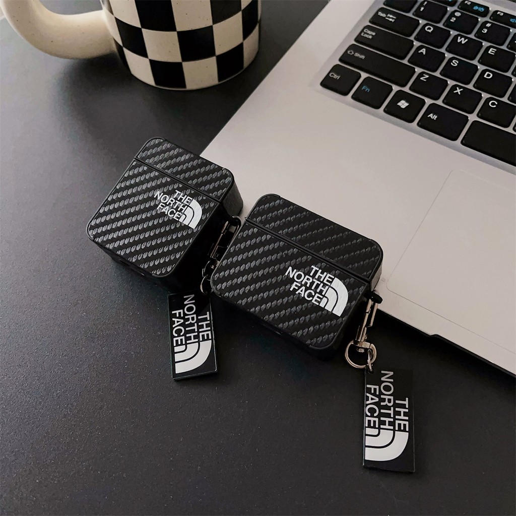 North คาร์บอนไฟเบอร์สแควร์ปกหนังปลอกเชลล์สําหรับ AIRPODS 4ANC PRO3 PRO 1/2/3 เคสป้องกัน