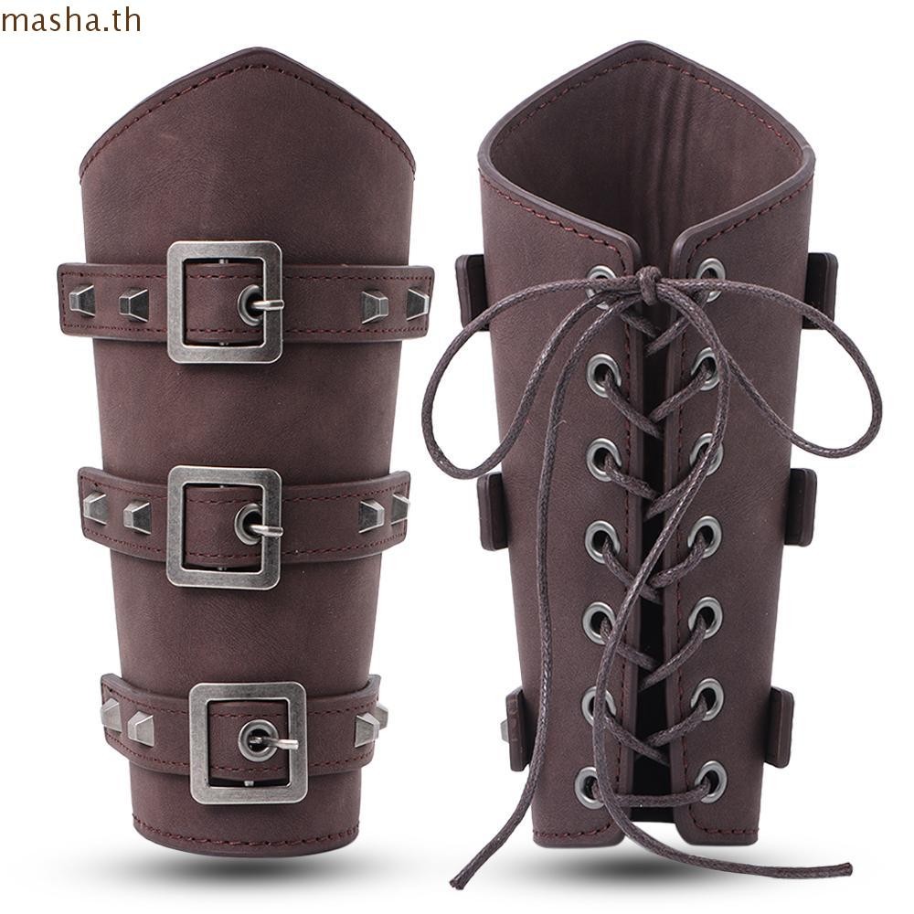 1ชิ้น Gauntlet สายรัดข้อมือ,หัวเข็มขัดรั้งปลอดภัยสายรัดแขนยาม,ปลอกแขนพังก์อุปกรณ์กีฬาหนังไอน้ําพังก์อุปกรณ์เสริม
