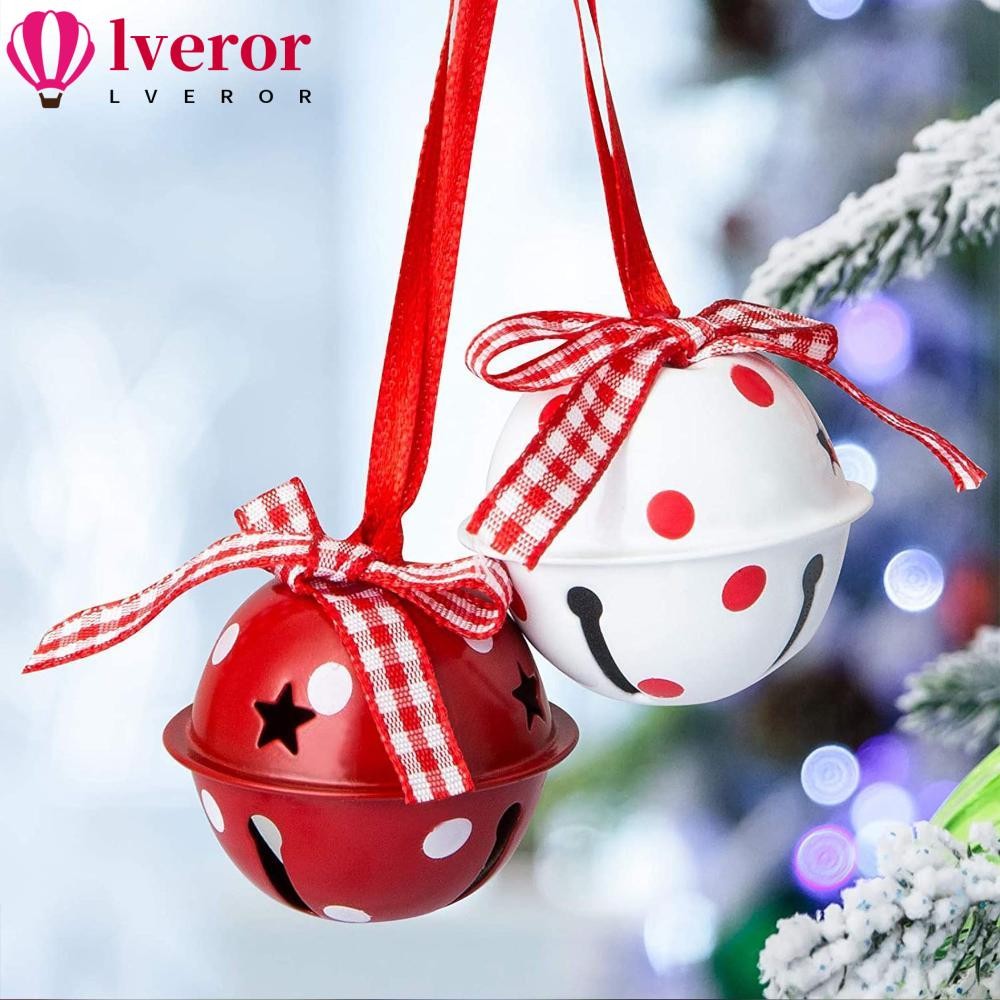 Lveror กระดิ่งคริสต์มาสจี้อุปกรณ์คริสต์มาสของเล่นปาร์ตี้แขวนเครื่องประดับ