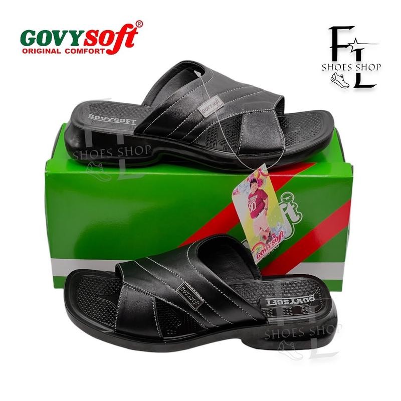 Govysoft PU รุ่น 3122 ဖိနပ် ယောက်ကျား  ခြေညှပ်ဖိနပ် ဖိနပ်အထူboy ဖိနပ်ထိုင်း รองเท้าแตะ รองเท้าแตะแบบสวม รองเท้าผู้ชาย