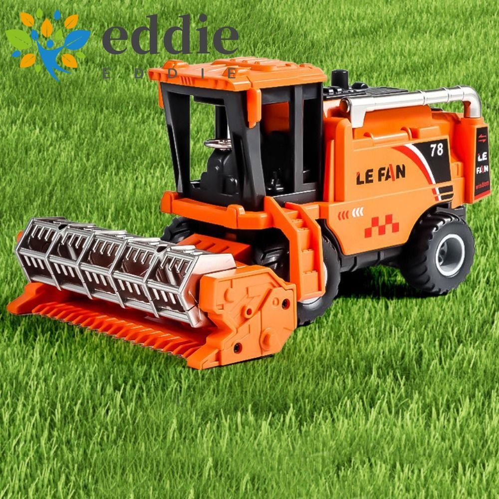 เอ็ด จําลองฟาร์มรถเกี่ยวข้าวของเล่นรถแทรกเตอร์รถเกี่ยวข้าวเด็กรถเข็นเกษตรกรของเล่น,ดึงกลับรถบรรทุกรุ่นเครนรถดั๊มพ์การพัฒนาทางปัญญาวิศวกรรมความเฉื่อยรถของเล่นเด