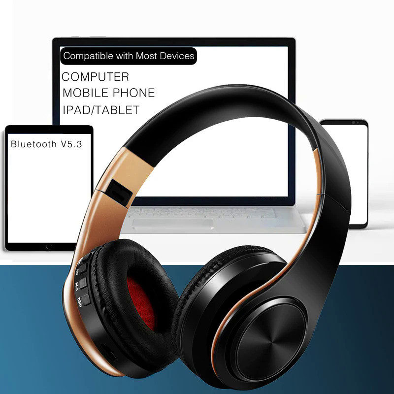 AYVVPII Lossless Player Bluetooth Headphones with Microphone Wireless Stereo Headset Music for Iphon