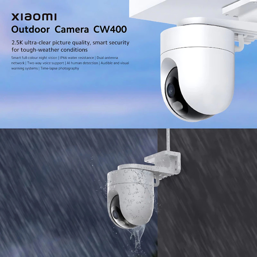 XIAOMI OUTDOOR CAMERA CW400 กล้องวงจรปิดภายนอก กันน้ำ กันฝุ่น ประกันศูนย์ 1 ปี