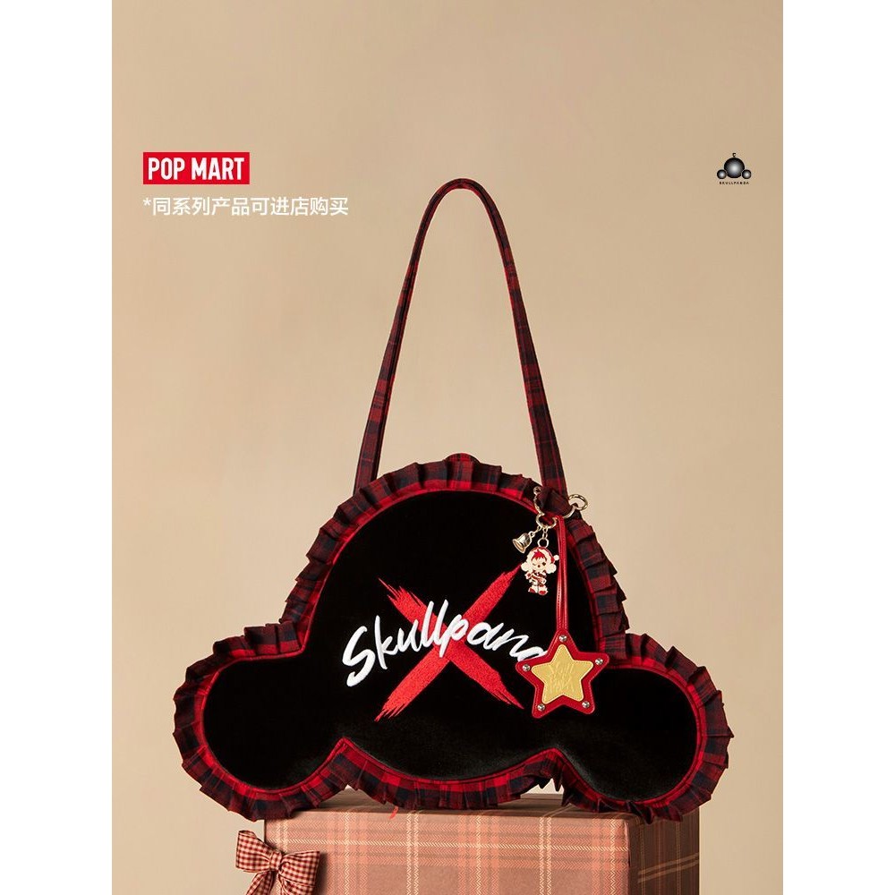 Popmart Bubble Mart skullpanda Wish Time TO Series กระเป๋าสะพายความจุขนาดใหญ่สำหรับฤดูใบไม้ร่วงและฤดูหนาว