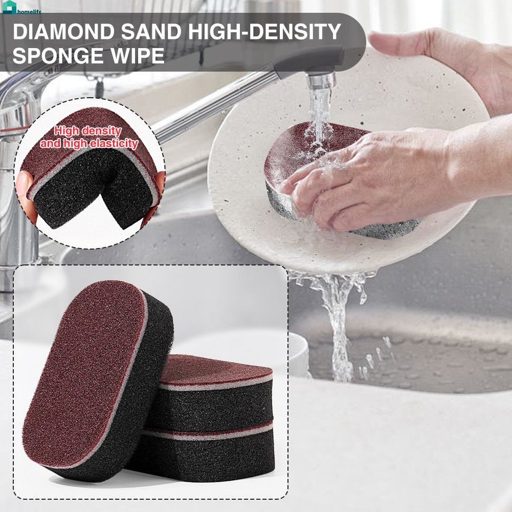 ความหนาแน่นสูง Scouring Pad ฟองน้ำเช็ดครัวแปรงหม้อ Double-Sided Decontamination บ้าน home home