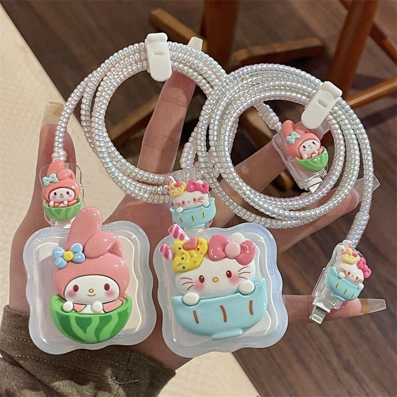 น่ารัก Melody Charger สําหรับ iPhone 20W 16 promax pad 20W Charger Protector ฝาครอบ TPU สําหรับ iPho