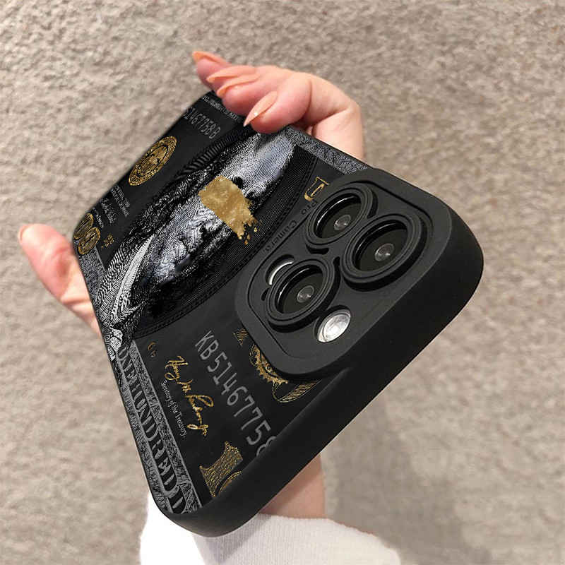 ซิลิโคนนุ่ม Dollars เคสโทรศัพท์สําหรับ IPhone 16 15 14 13 12 11 Pro Max ปลอก X XR XS Max 7 8 Plus น่