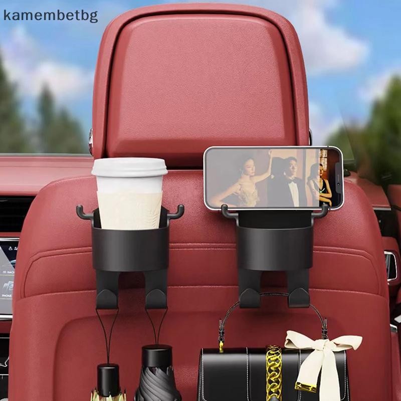 Kamembetbg 2 ชิ้น Creative Multi-Function รถที่นั่งด้านหลังกล่องเก็บรถ Hook Organizer ถ้วยน้ํา Fixing ด้านหลังถ้วยน้ําผู้ถือ TH