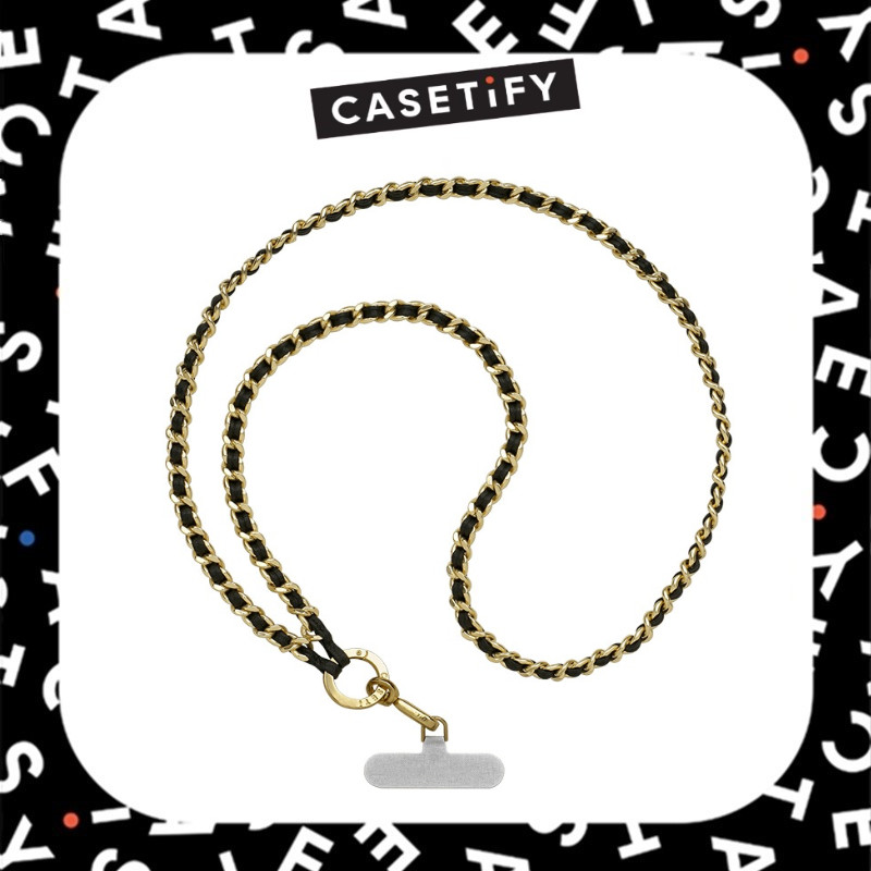 【Phone Charm】casetify Leather Chain Cross-body Strap - Universal Phone Lanyard Convertible Neck Strap Airpods Phone Charm Phone Hanging Rope Neck Straps