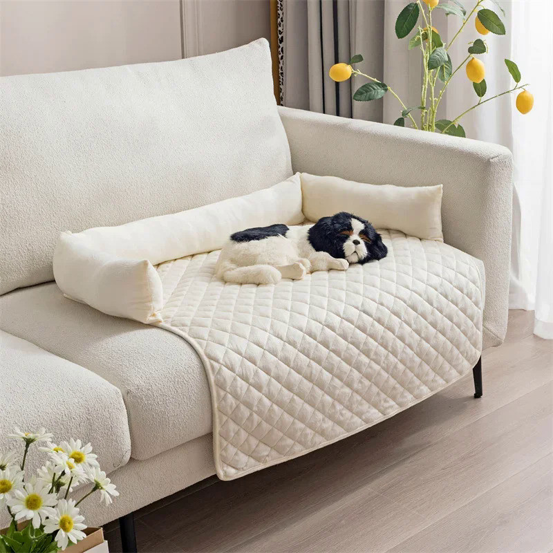 Velvet Pet Dog Bed Sofa Blanket For Medium Large Dogs Removable Washable Mat Warm Kennel Pet Cat Mat