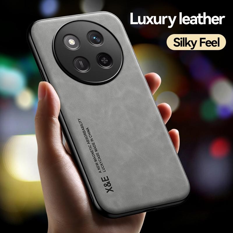 เคสสําหรับ Honor X9c 5G HonorX9C กรณีซิลิโคนอ่อนนุ่มขอบหนัง PU ป้องกันโทรศัพท์ฝาหลัง