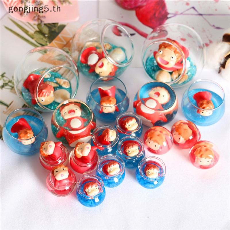 Gongjing5.th Anime Goldfish Princess Ponyo Micro เครื่องประดับภูมิทัศน์ Mini Luminous Goldfish Ji แก