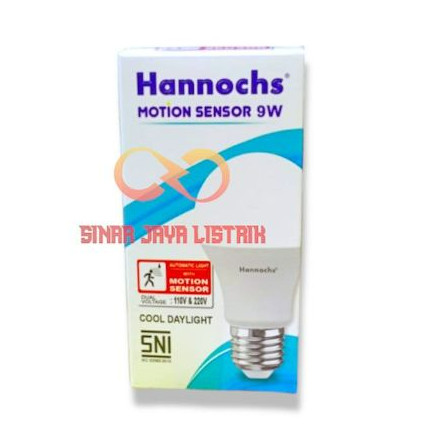 Hannochs Motion Sensor 9 วัตต์ Motion Sensor หลอดไฟ LED