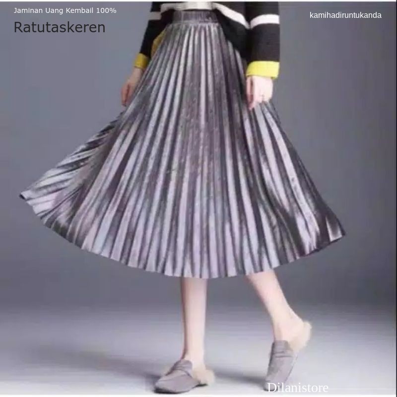 PREMIUM 7/8 VELVET PLISKET SKIRT / SHORT VELVET PLISKET SKIRT / COOL 7/8 VELVET SKIRT COOL