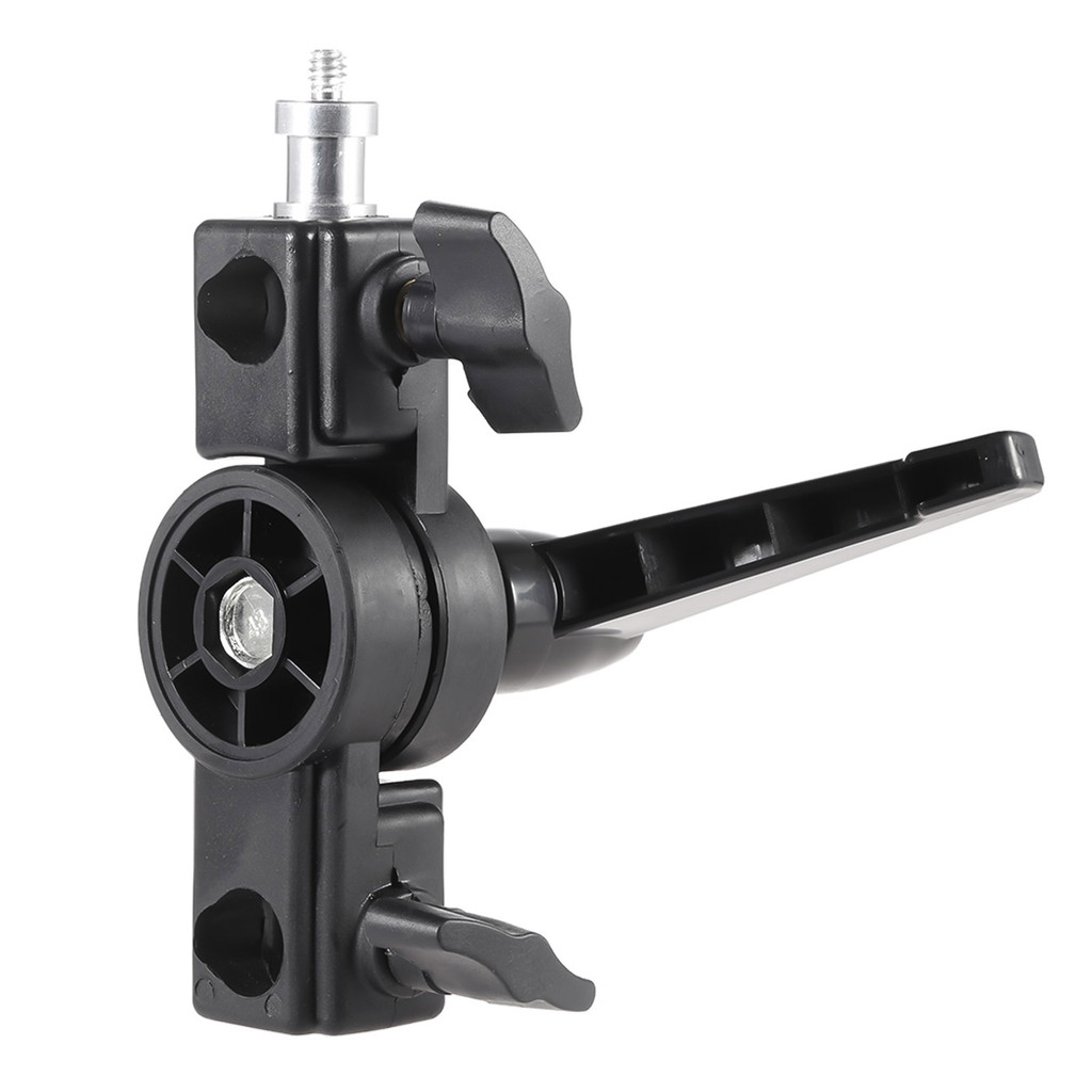 ฐานแสงหมุนอะแดปเตอร์ Speedlite แฟลช LED Light Stand Bracket Holder 1/4 "สกรู Mount Dop1108 Cam1114