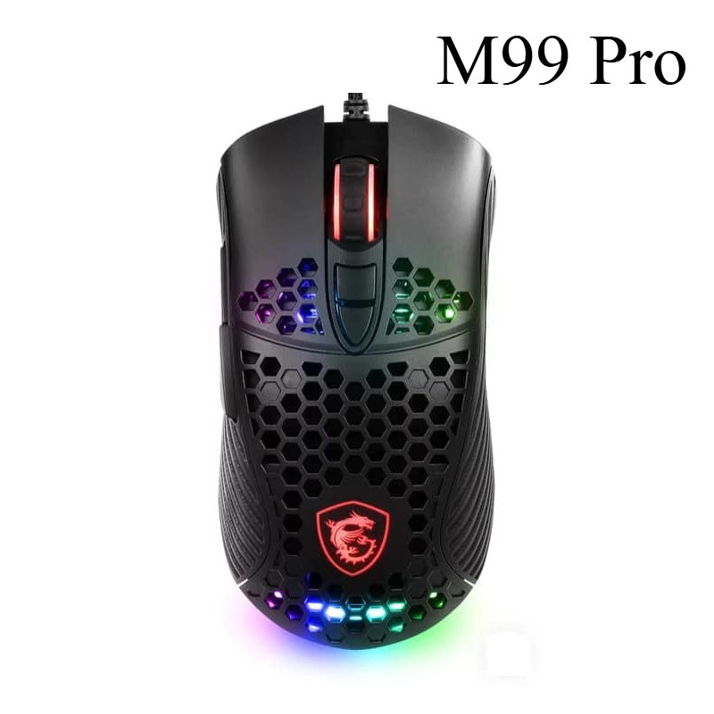 MSI M99 Pro Gaming Mouse (Wired Cable, LED, Max 6200 DPI, 1.8m.) ประกันศูนย์ MSI ไทย 2 ปี