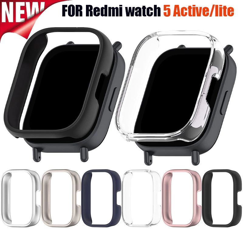 เคส PC hollow half เข้ากันได้กับ Redmi Watch 5 Active/lite หน้าจอสีป้องกันกันชนอุปกรณ์เสริม