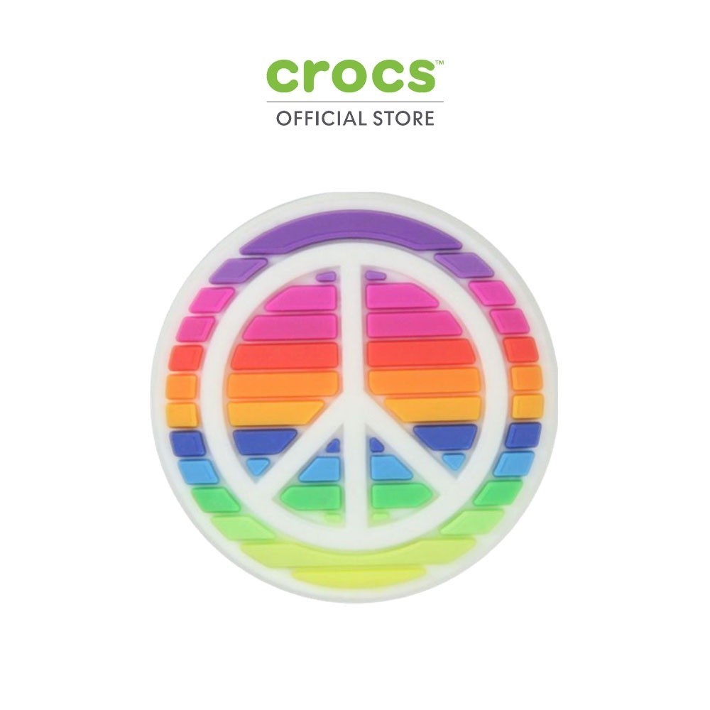 CROCS ตัวติดรองเท้า JIBBITZ RAINBOW PEACE SIGN รุ่น 10007075